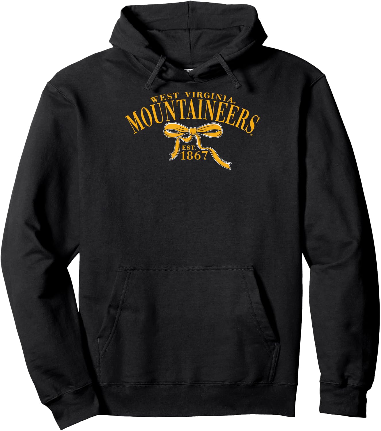 West Virginia Mountaineers Bow Arch Navy Officially Licensed Hoodie - Hoodie | Black