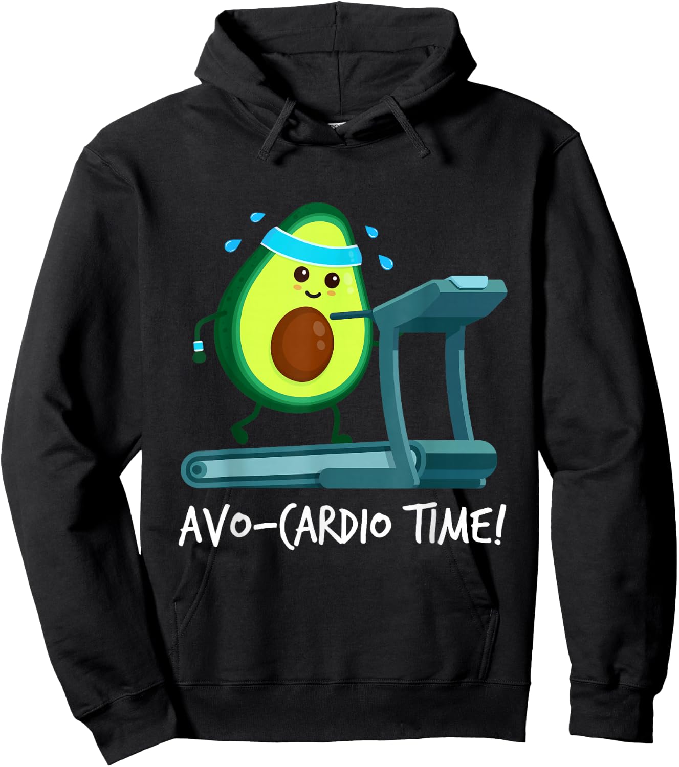 It's AVO-CARDIO Pajamas Time! Fitness Avocado Hoodie - Hoodie | Black