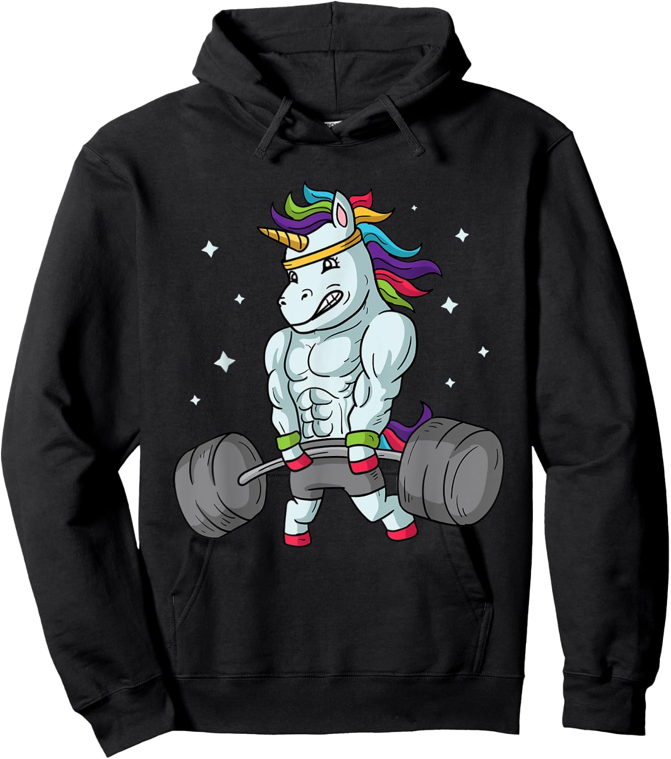Weightlifting Unicorn - Funny Deadlift & Gym Gift Hoodie - Hoodie | Black