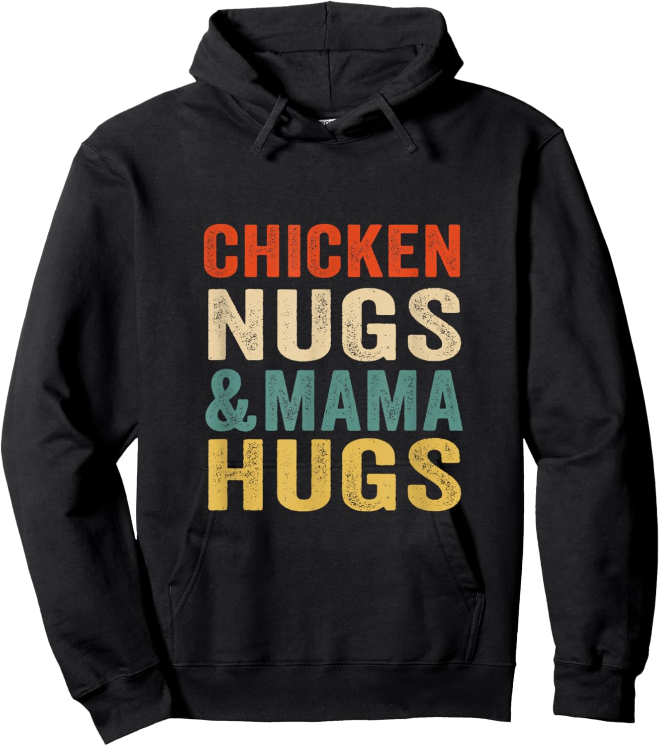 Chicken Nugs and Mama Hugs Toddler for Chicken Nugget Lover Hoodie - Hoodie | Black