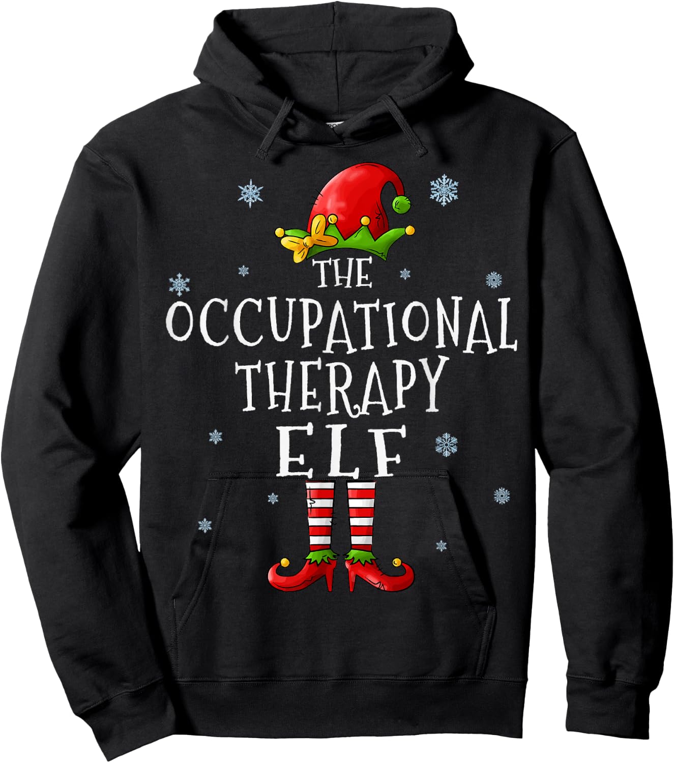 Occupational Therapy Elf Funny Groupe Matching Christmas Hoodie - Hoodie | Black