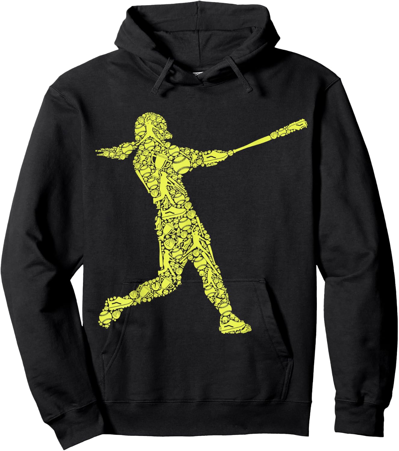 Softball Girl Women Kids Girls Hoodie - Hoodie | Black