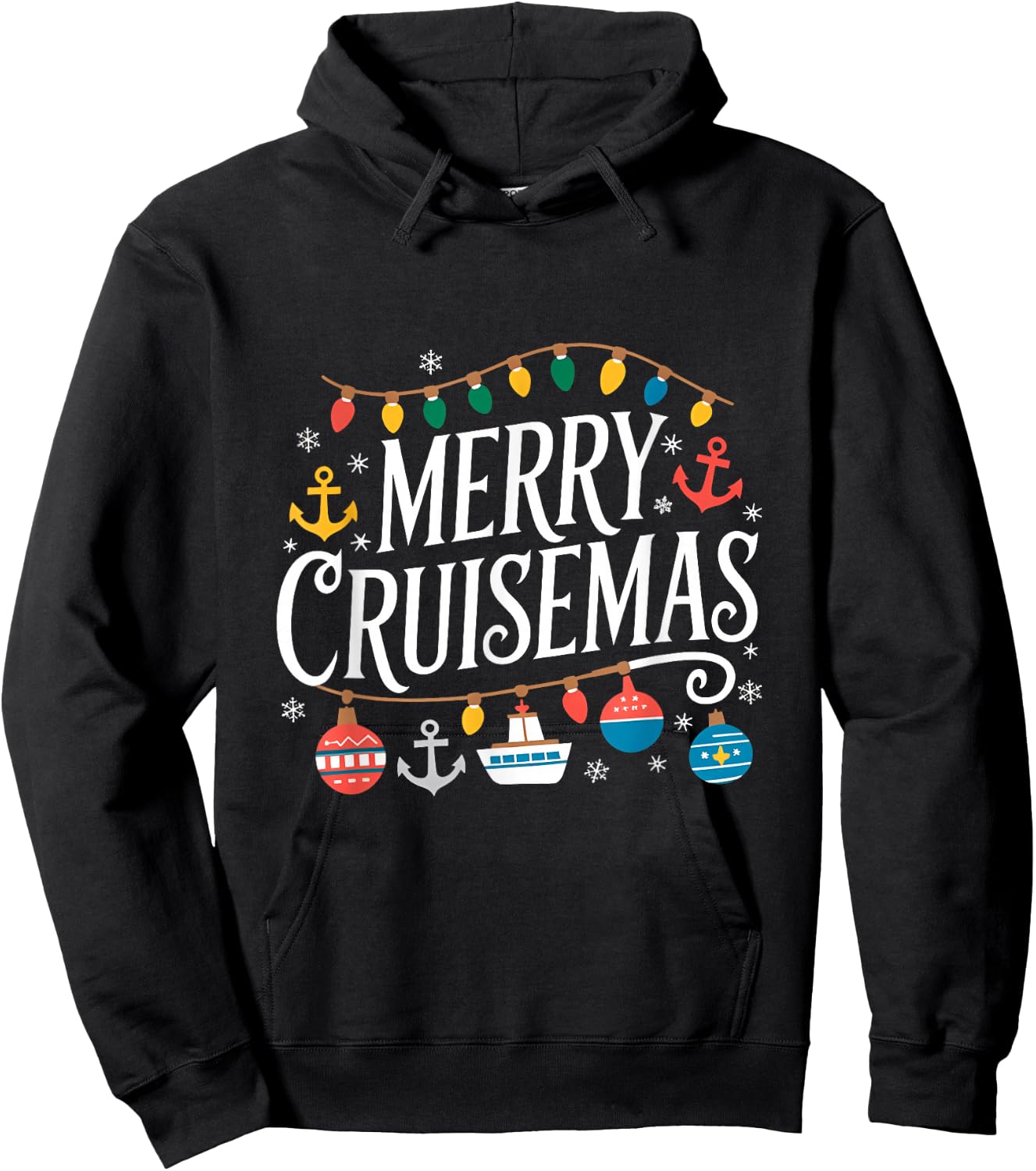 Merry Cruisemas Christmas Cruise Shirts Family Cruisin Lover Hoodie - Hoodie | Black