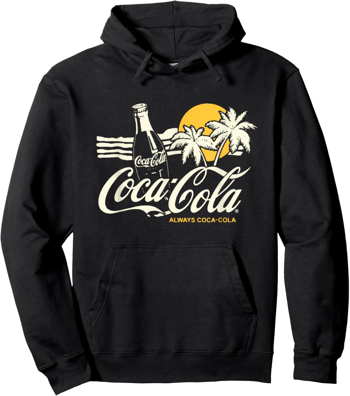 Coca-Cola Always Coca-Cola Beach Sunset Vintage Hoodie - Hoodie | Black