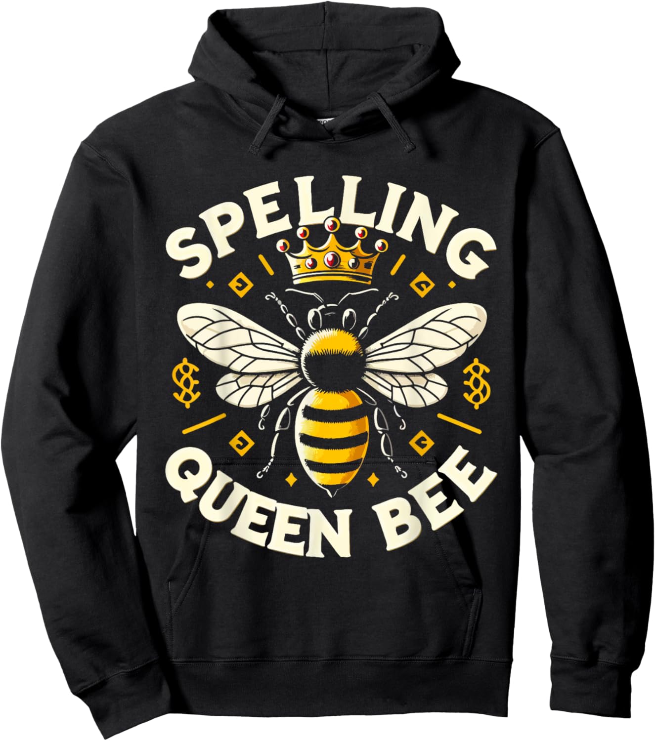 Spelling Bee Queen Graphic - Design for Spelling Champions Hoodie - Hoodie | Black