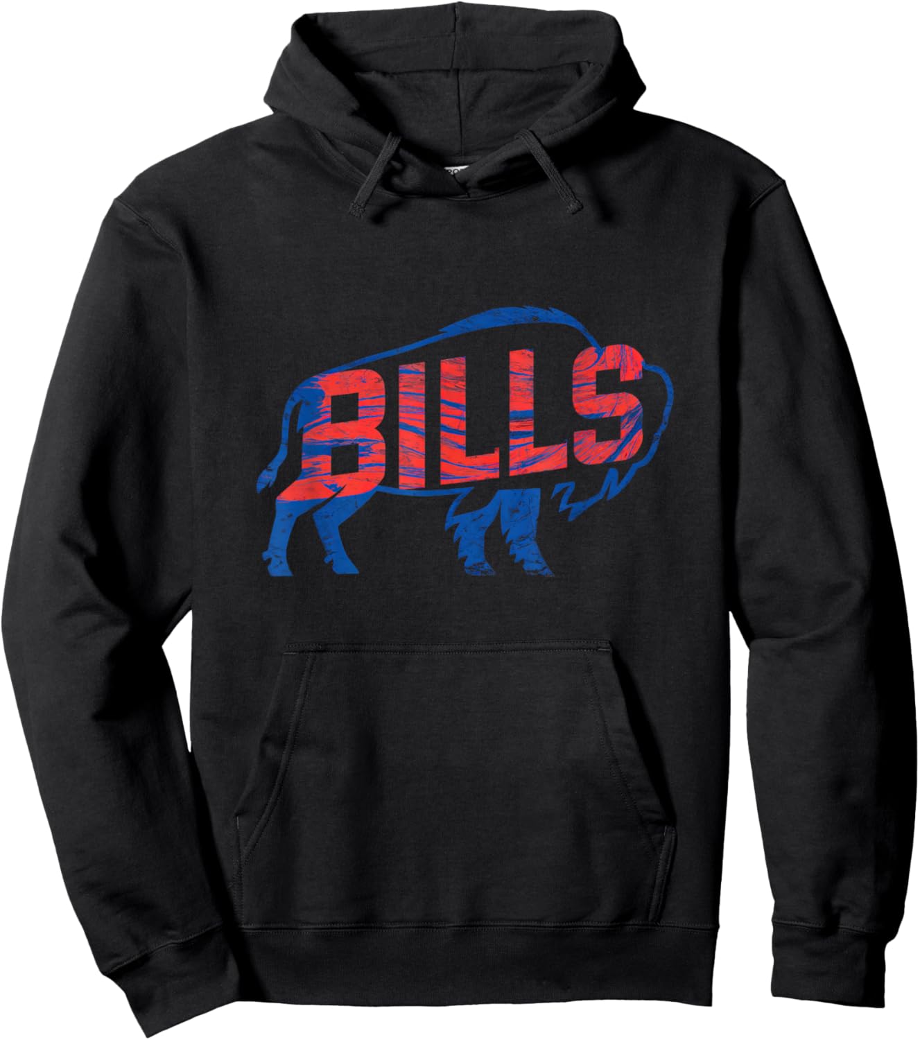 Retro Buffalo Name Personalized Women Kid Hoodie - Hoodie | Black