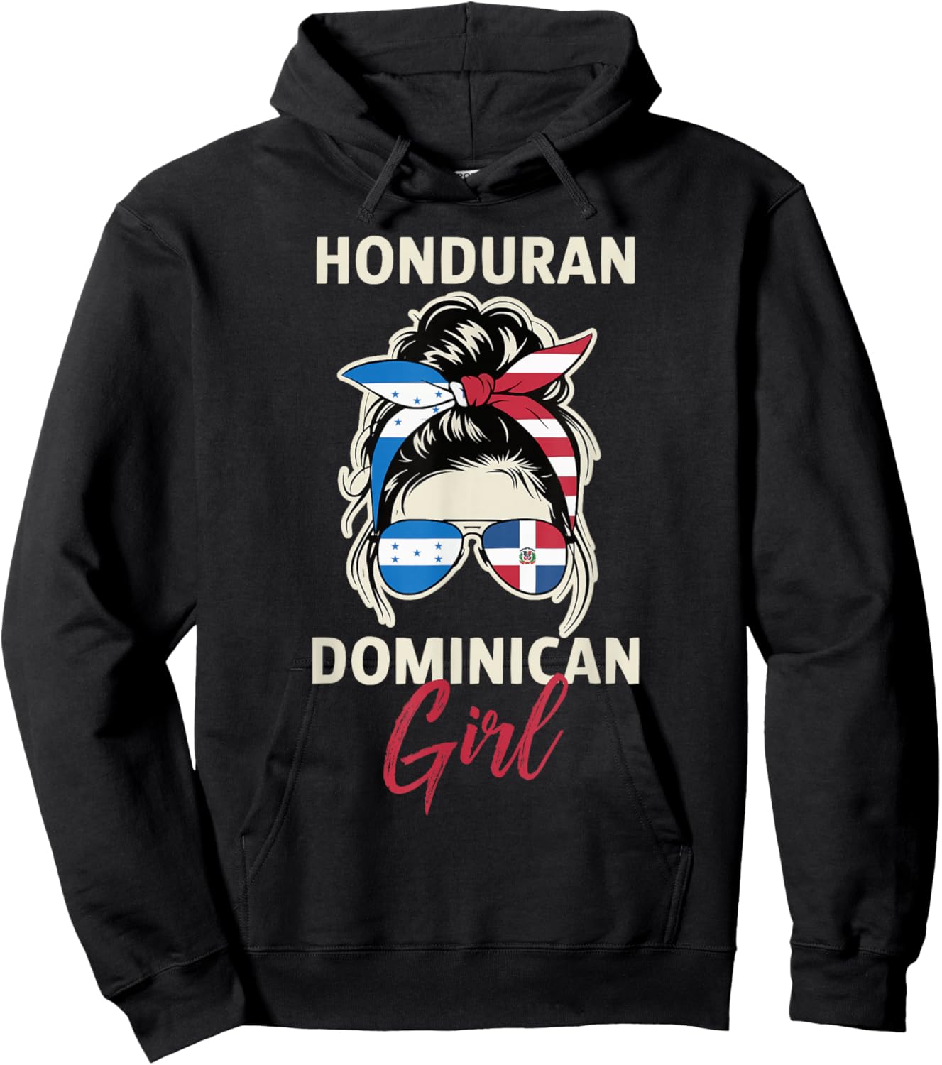 Half Dominican Half Honduran Dominican Republic Honduras Hoodie - Hoodie | Black