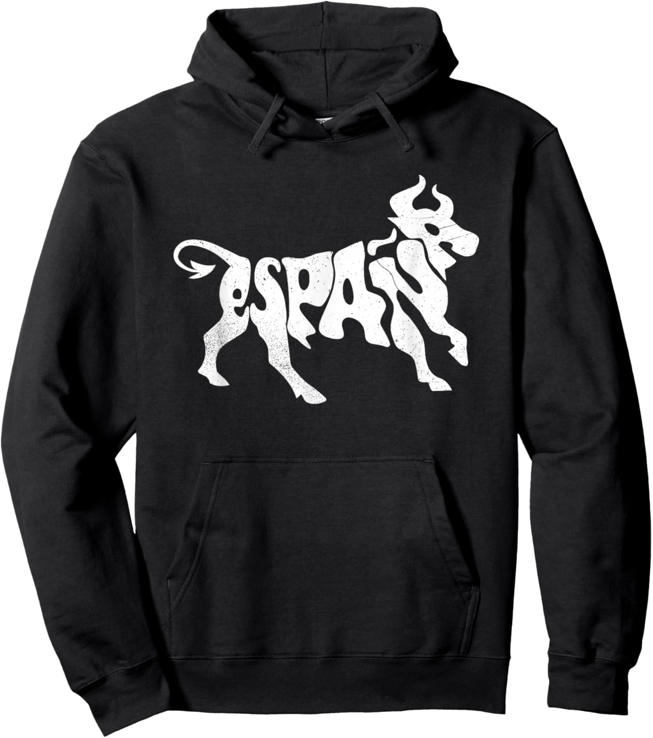 Spain Bull Word Art - Cool Espana Animal Hoodie - Hoodie | Black