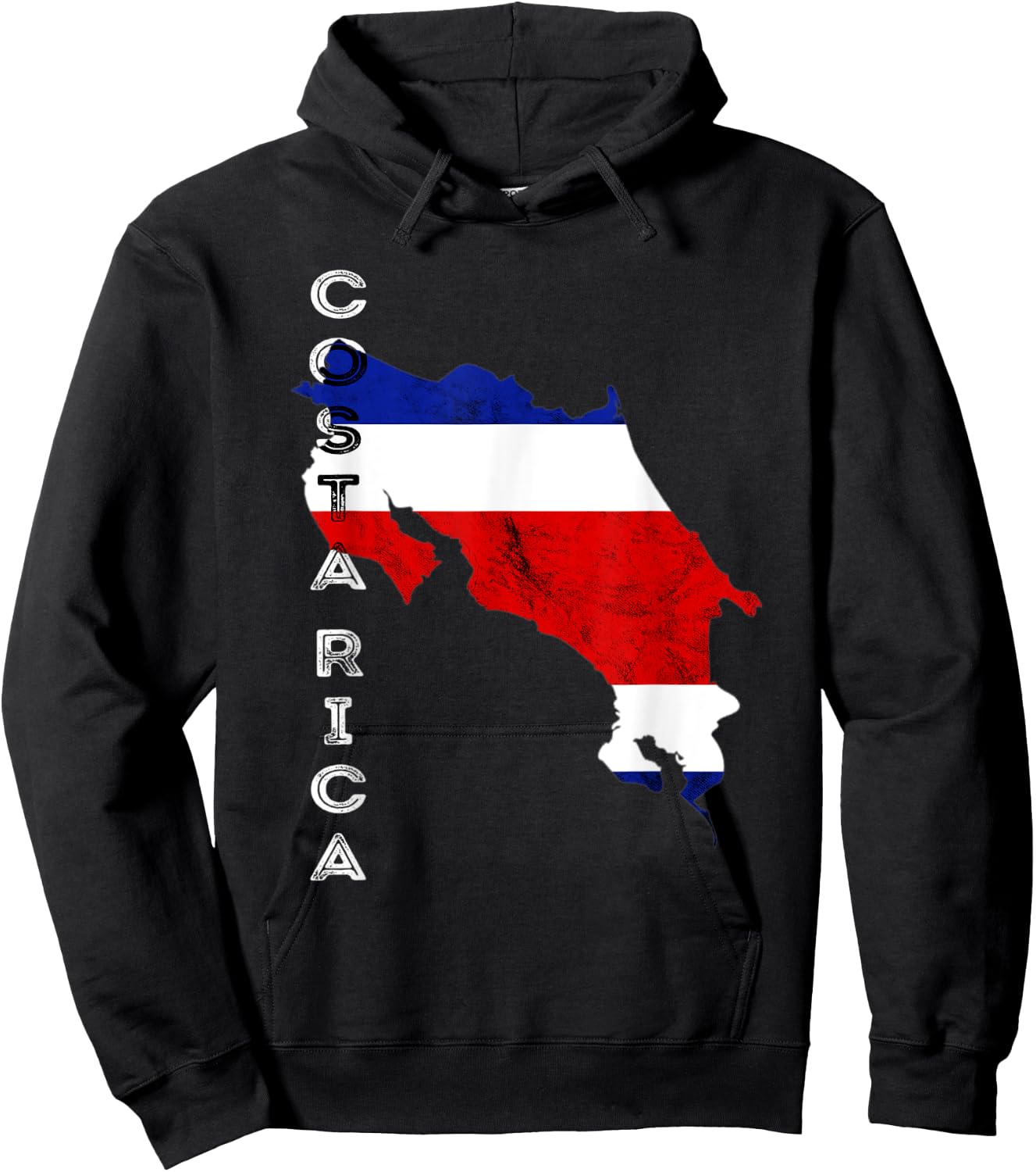 Costa Rican Map Costa Rican Flag Costa Rica Hoodie - Hoodie | Black