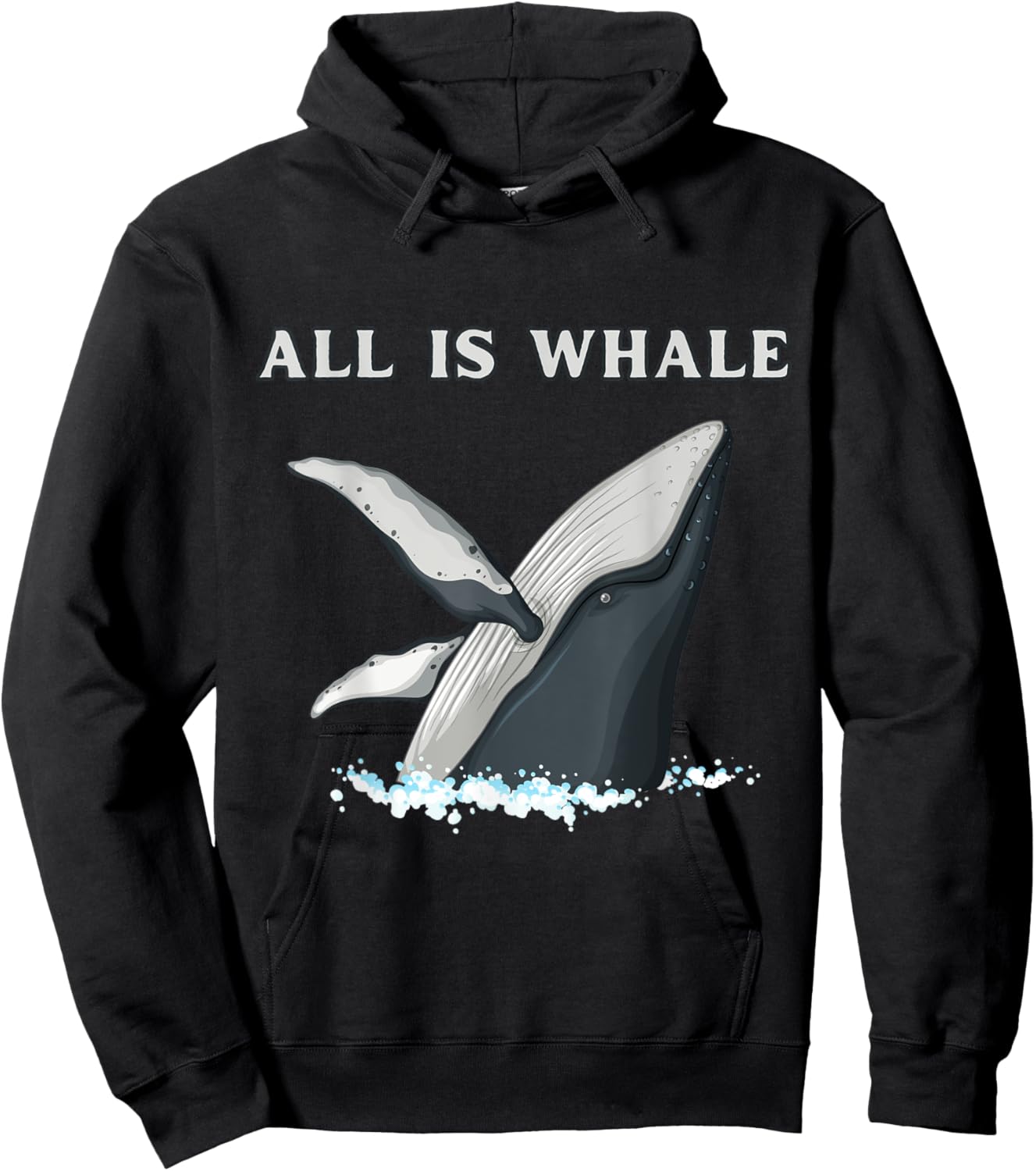 Funny All Is Whale Ocean Life Orca Lovers Hoodie - Hoodie | Black