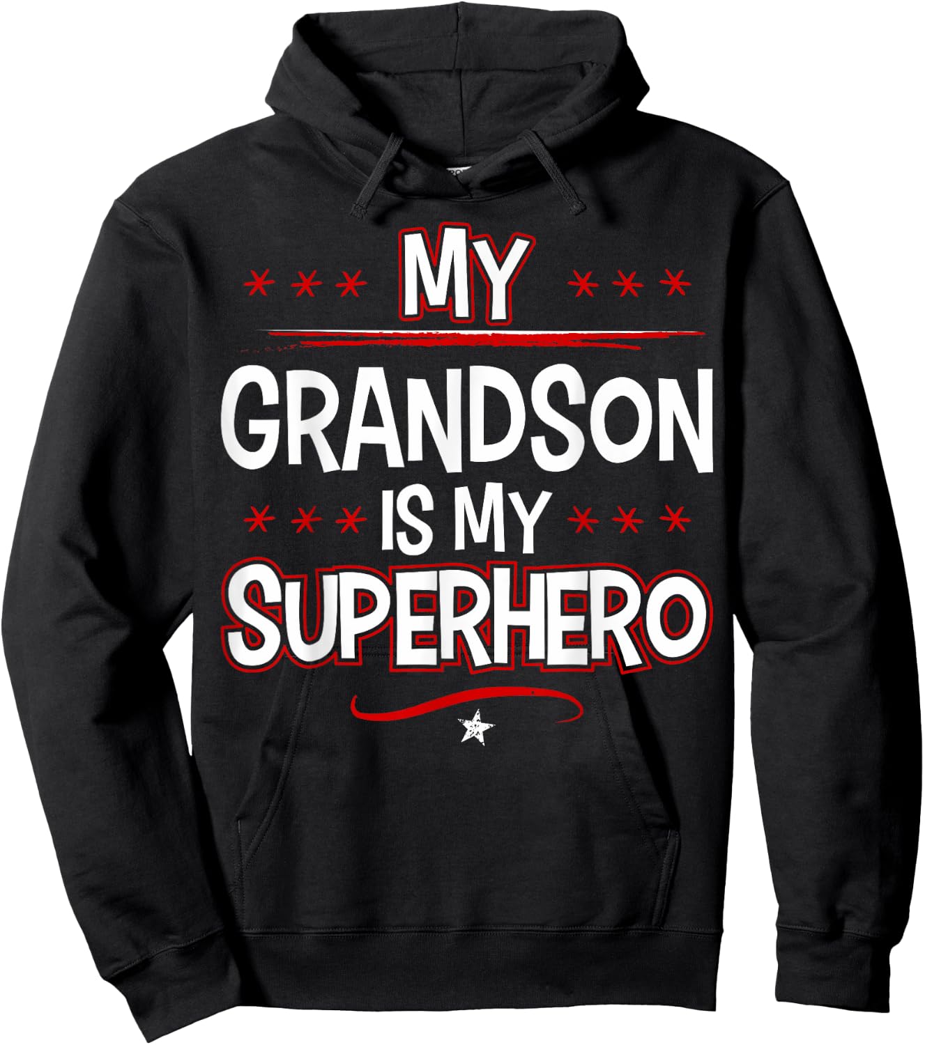 My Grandson is My Superhero Hoodie - Hoodie | Black