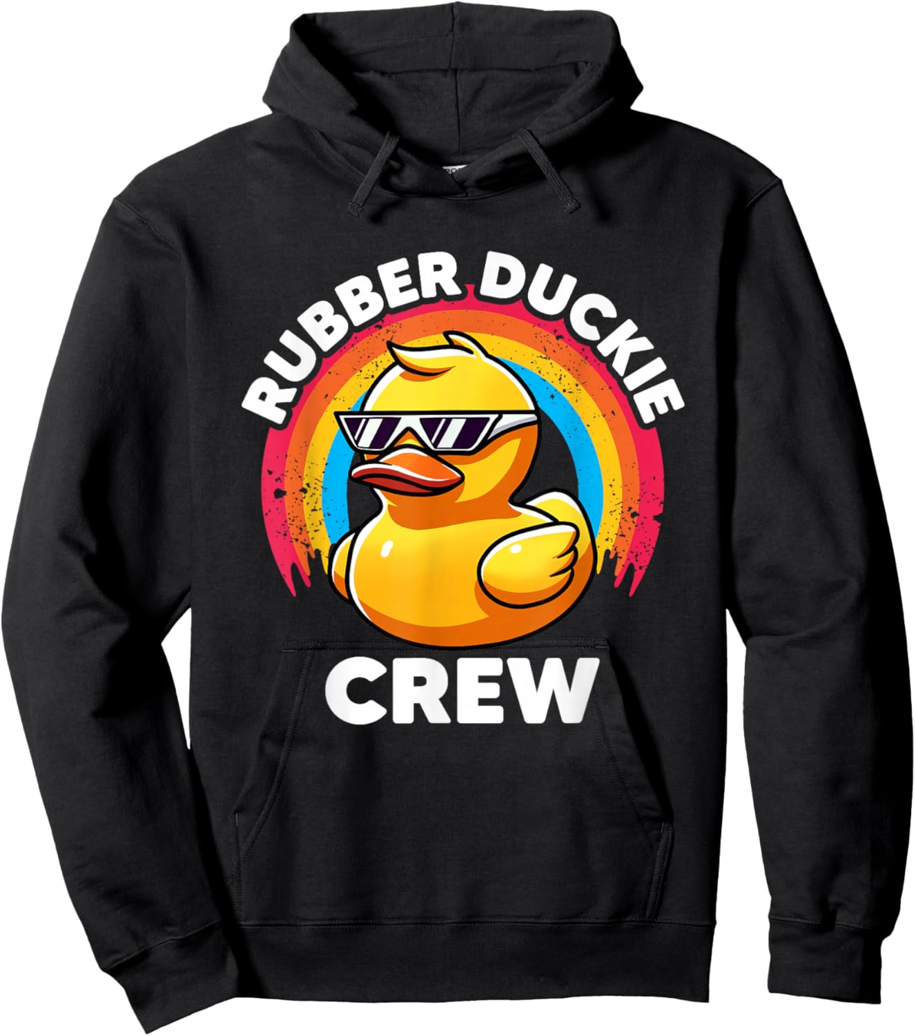 Rubber Duckie Crew I Love Ducks Lovers Funny Rubber Duck Hoodie - Hoodie | Black