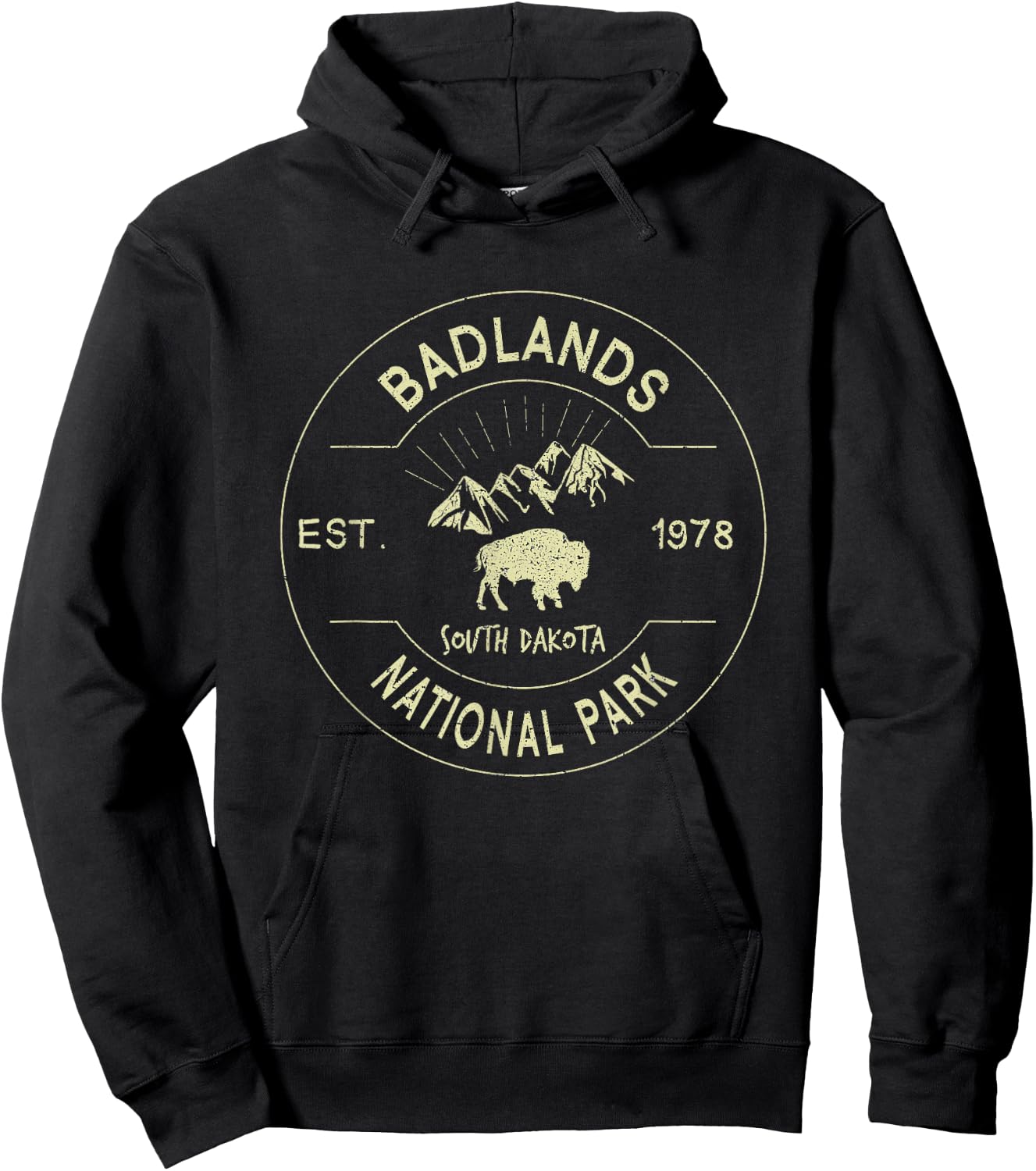 Badlands National Park Retro Vintage South Dakota Mom Gift Hoodie - Hoodie | Black