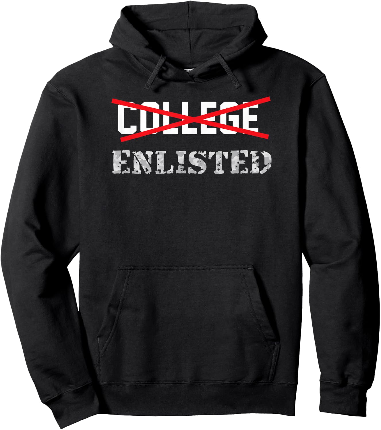 College X Enlisted Hoodie - Hoodie | Black