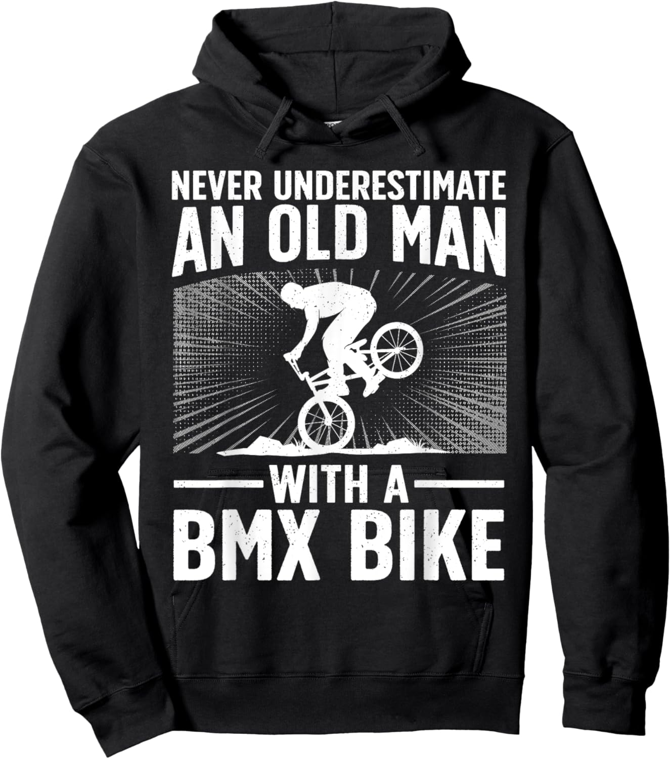 Cool BMX Bike Design For Grandpa Men BMX Bike Rider Lover Hoodie - Hoodie | Black