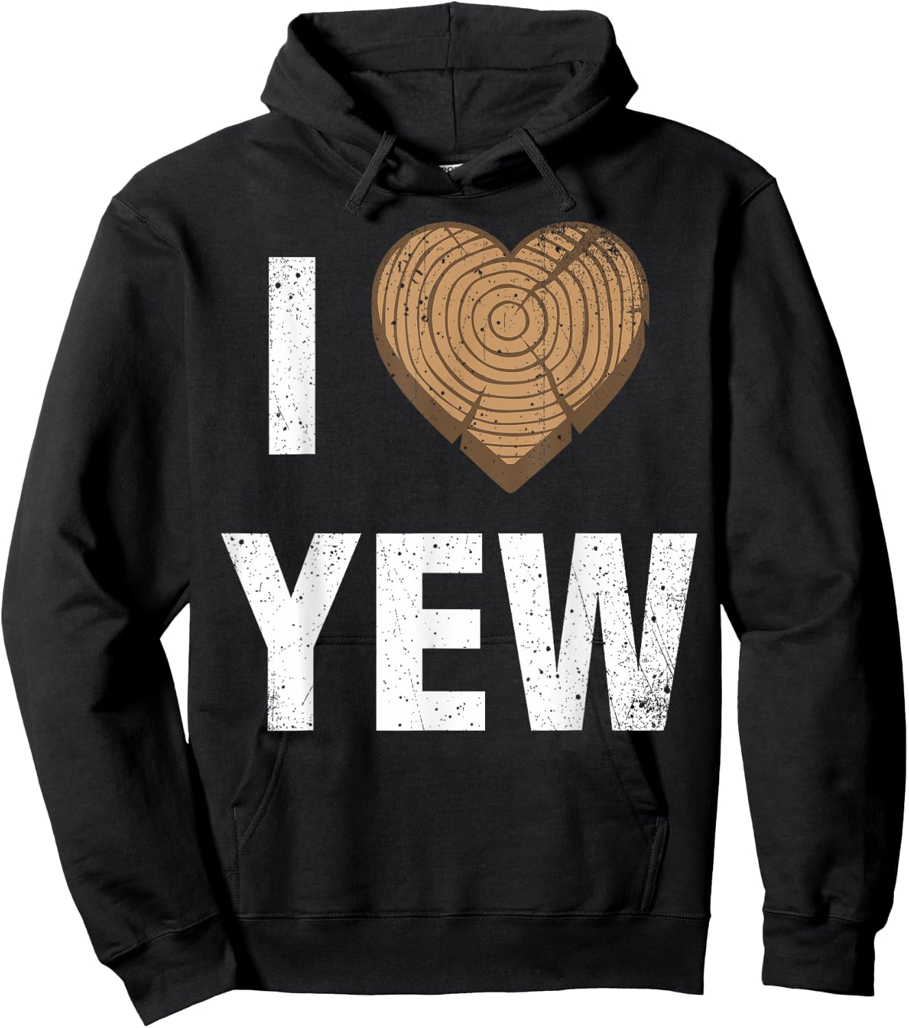 I Love Yew Valentine's Day Woodworking Carpenter Hoodie - Hoodie | Black