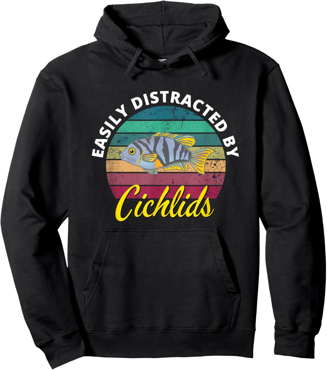 African Cichlids Peacock Cichlid Breeders Keepers Aquarium Hoodie - Hoodie | Black