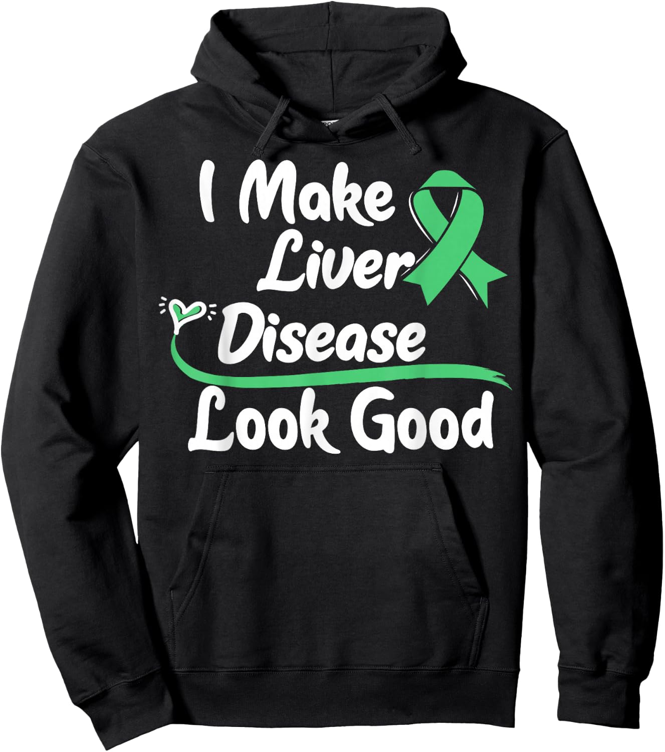 Liver Disease Awareness Ribbon - Cirrhosis Survivor Hoodie - Hoodie | Black