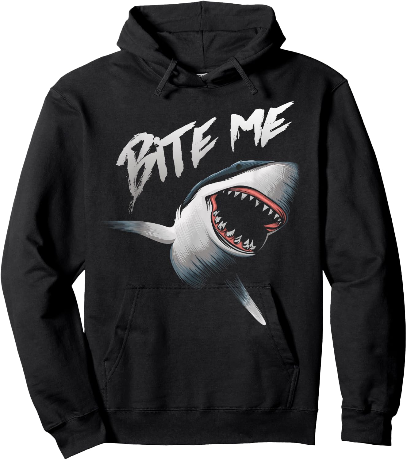 Bite Me Shark Shirt For Boys and Girls Summer Kids Gift Hoodie - Hoodie | Black
