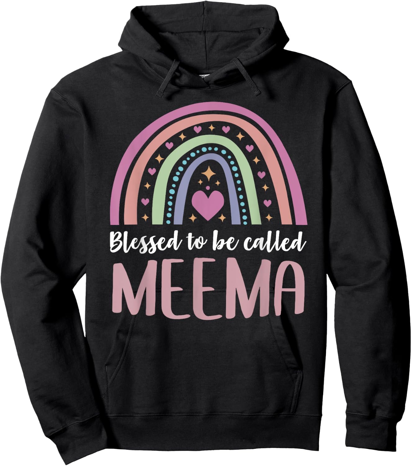 Blessed to be called Meema idea Mother's Day Meema Hoodie - Hoodie | Black