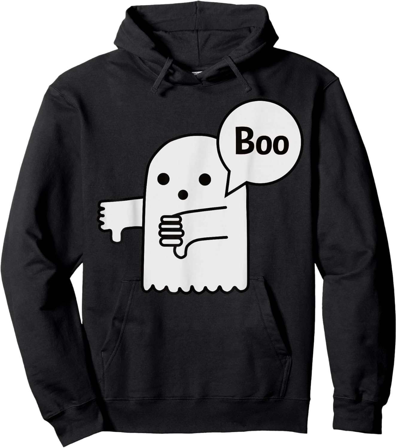 Funny - Boo Ghost Hoodie - Hoodie | Black