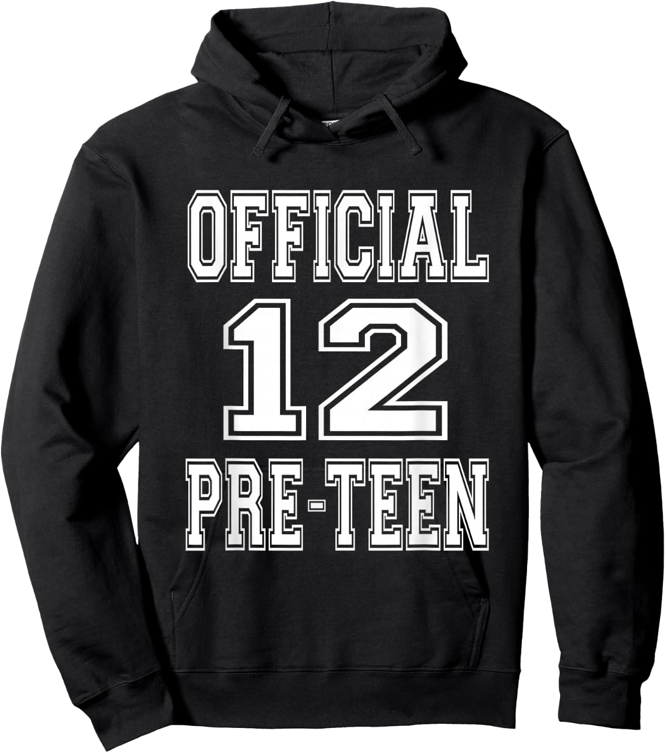 Official 12 Preteen 12th Birthday Gift Boys And Girls Hoodie - Hoodie | Black