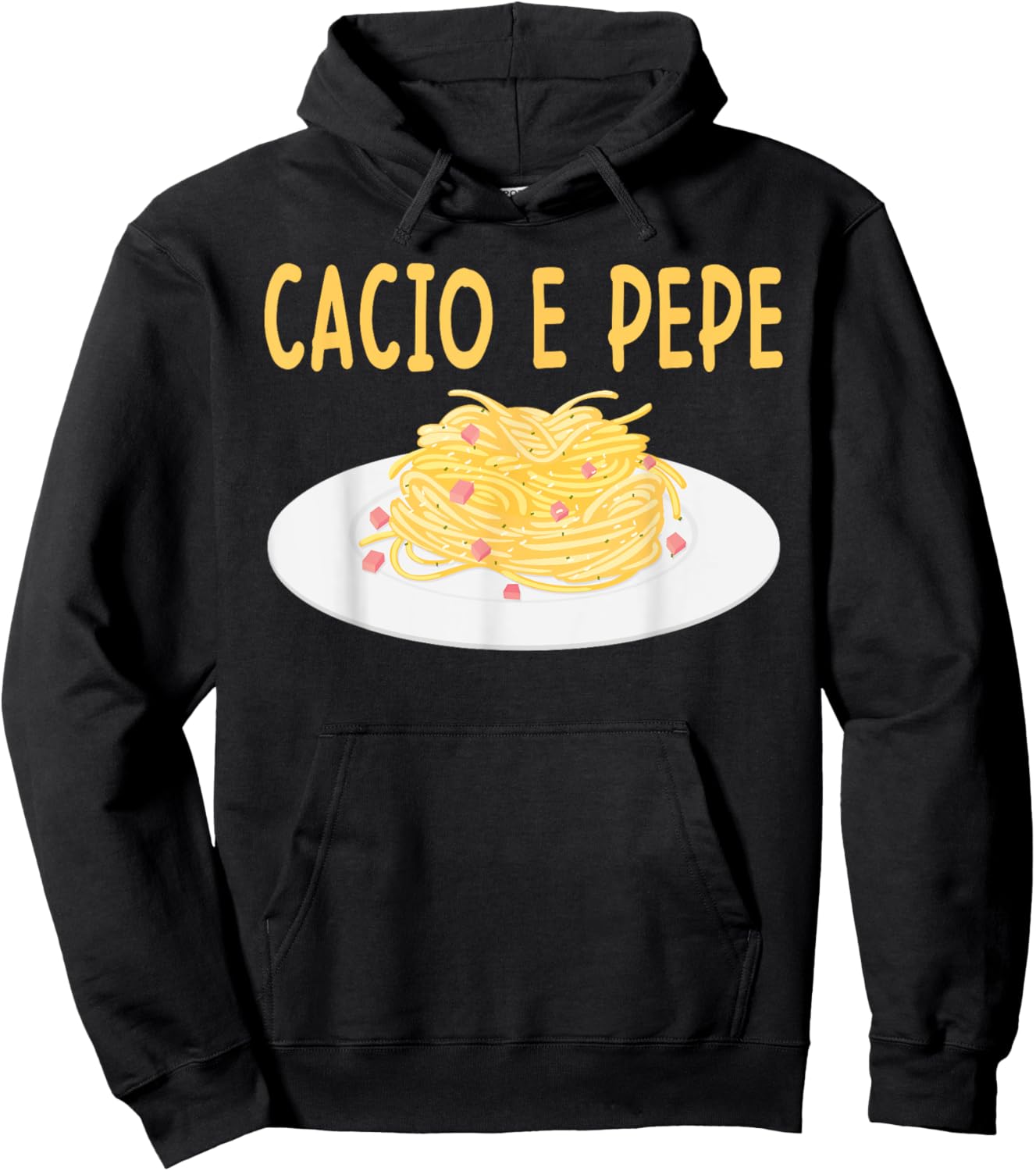 Cacio e Pepe Italian Food Cuisine Pasta Lover Food Lover Hoodie - Hoodie | Black
