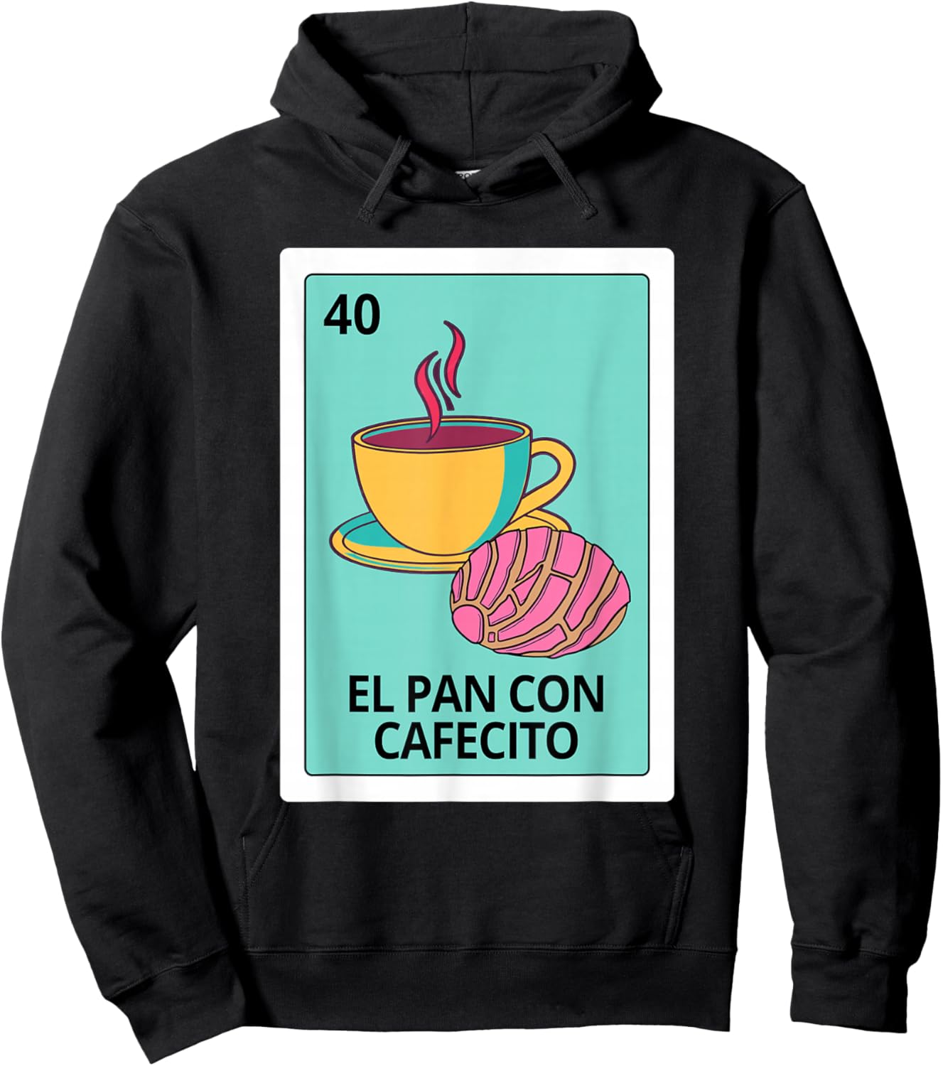 Pan Dulce Concha Coffee Lover El Pan Con Cafecito Mexican Hoodie - Hoodie | Black