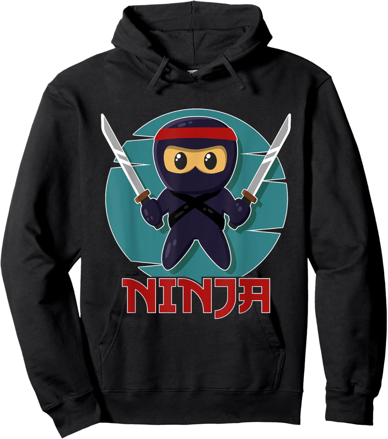 Boy Ninja Fan Ninja Lover Ninja Birthday Outfit Kids Ninja Hoodie - Hoodie | Black