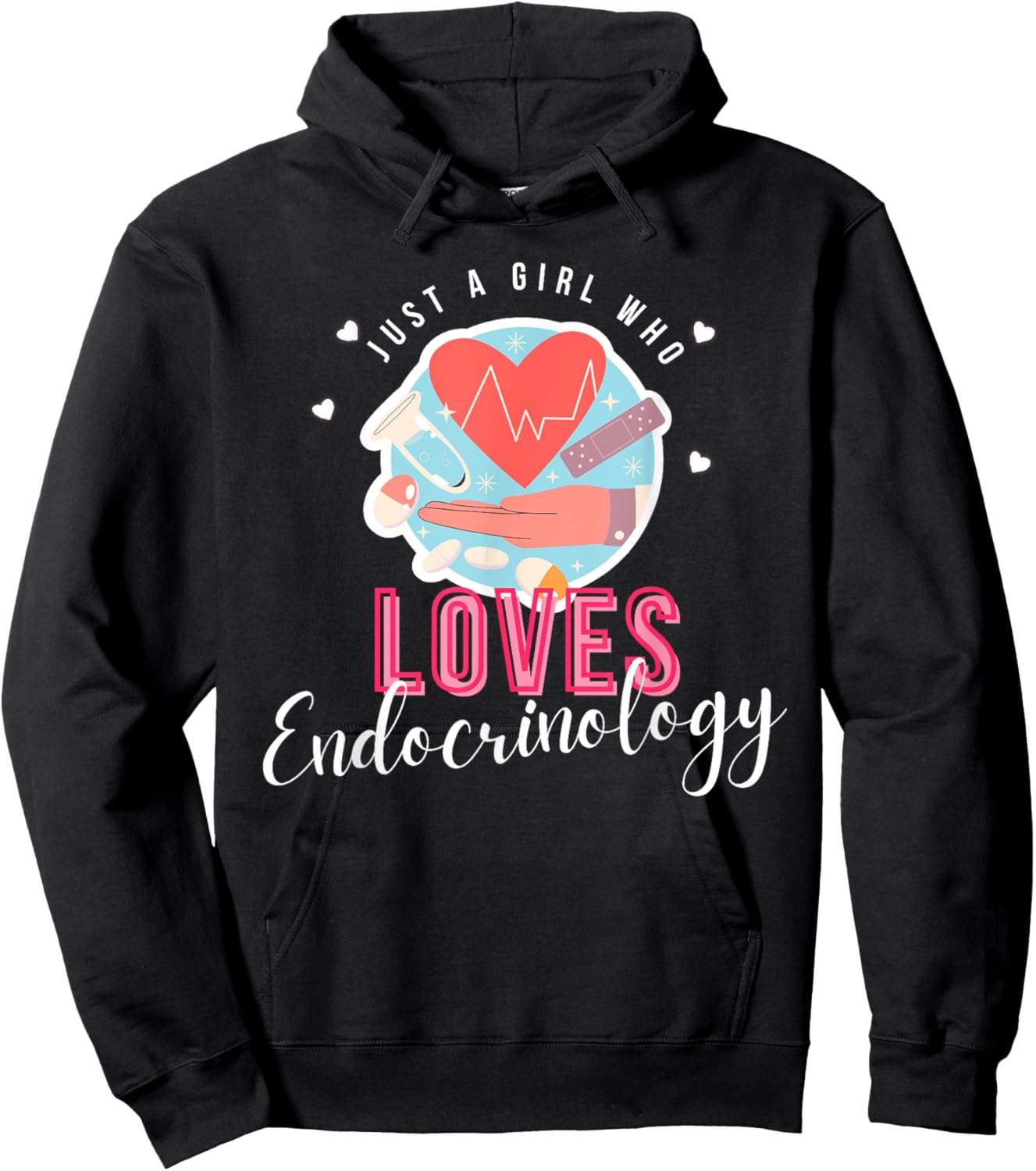 Funny Just A Girl Who Loves Endocrinology Hoodie - Hoodie | Black