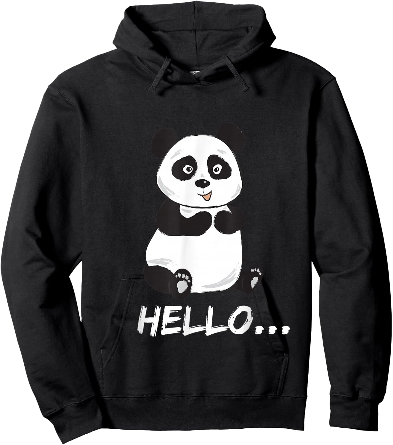 Panda Hello & Goodbye | Here for the Snacks, Not Small Talk Hoodie - Hoodie | Black