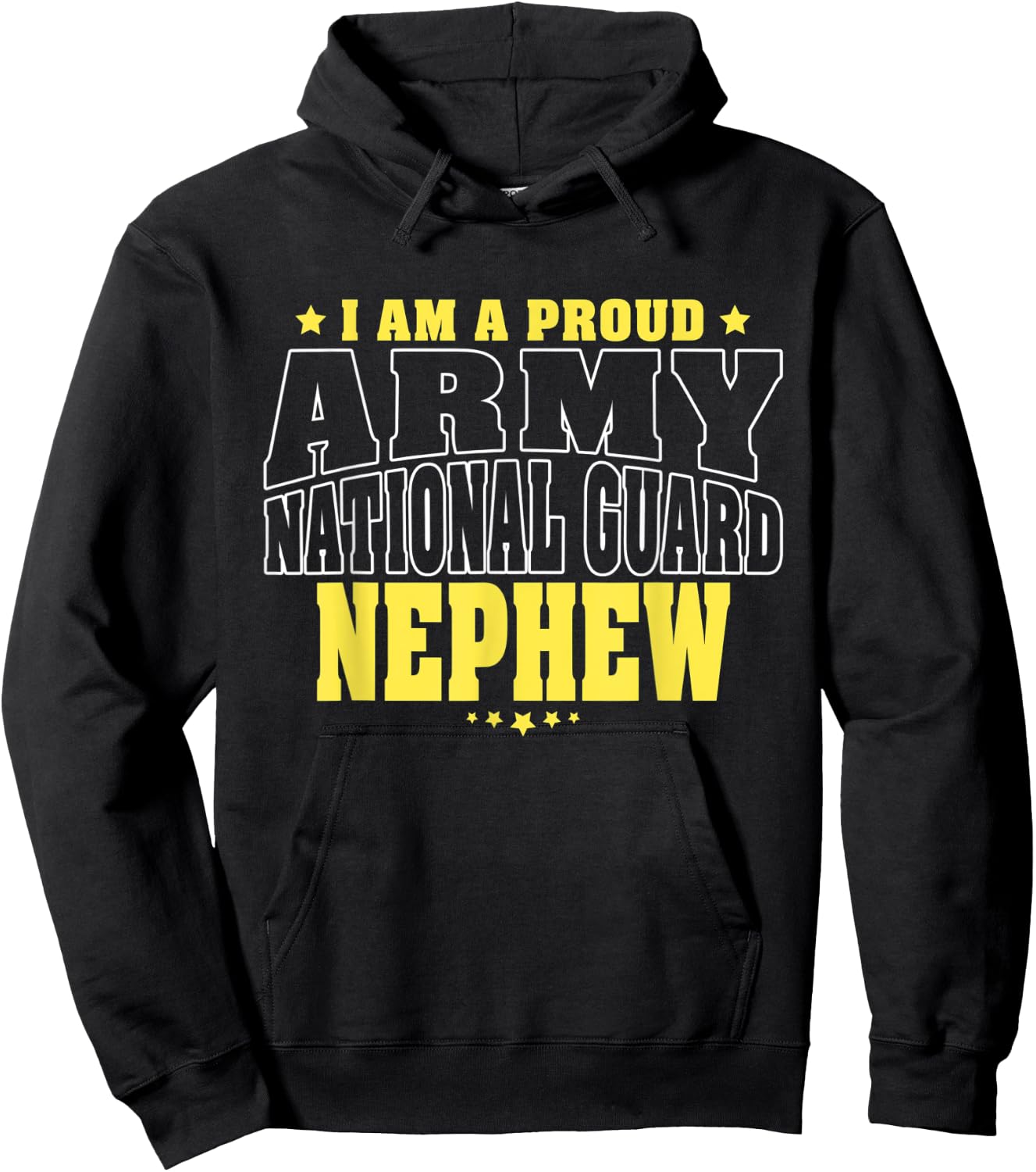 I Am A Proud Army National Guard Nephew - Military Family Hoodie - Hoodie | Black