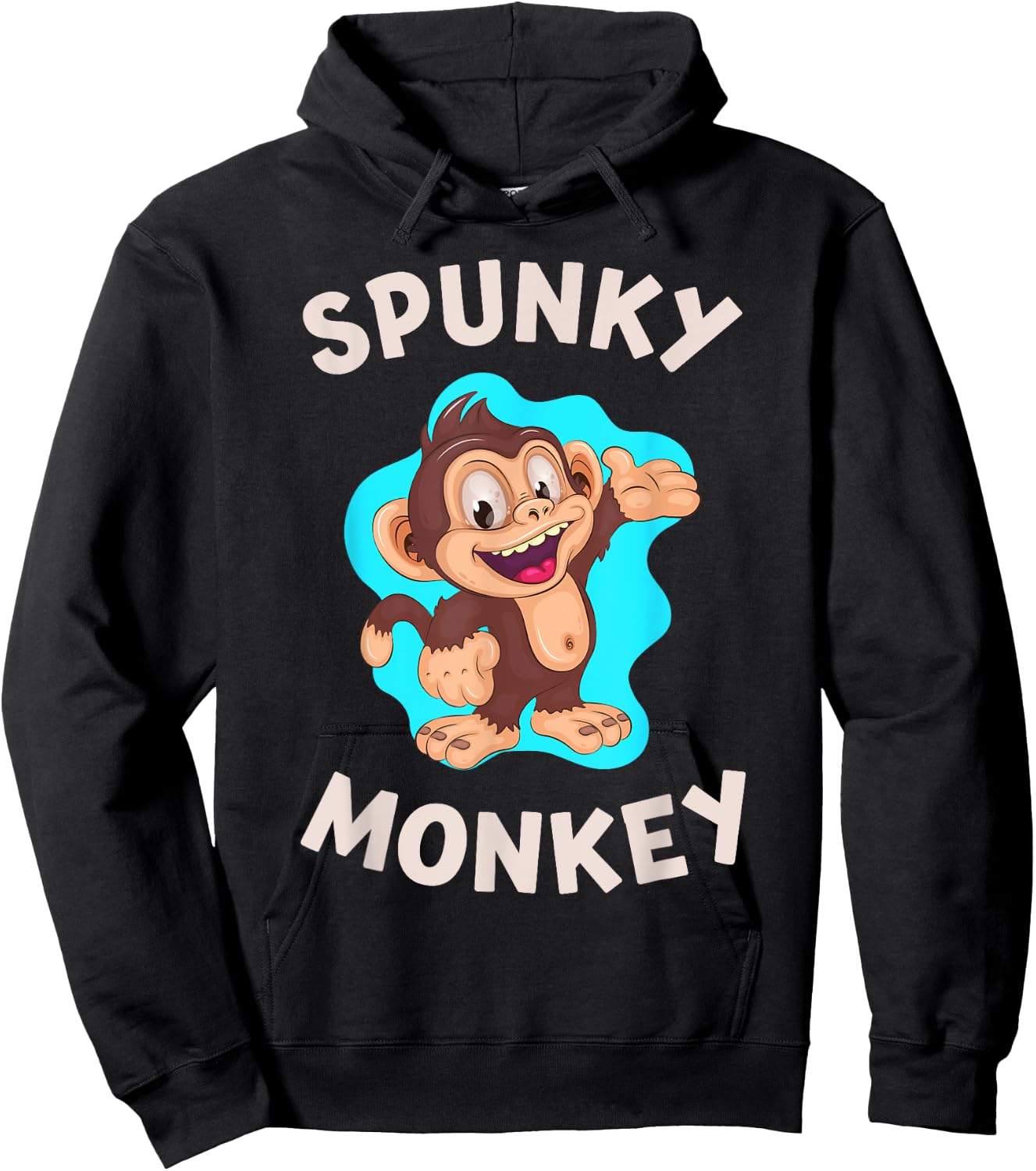 Spunky Monkey Cute Little Children's Hoodie - Hoodie | Black