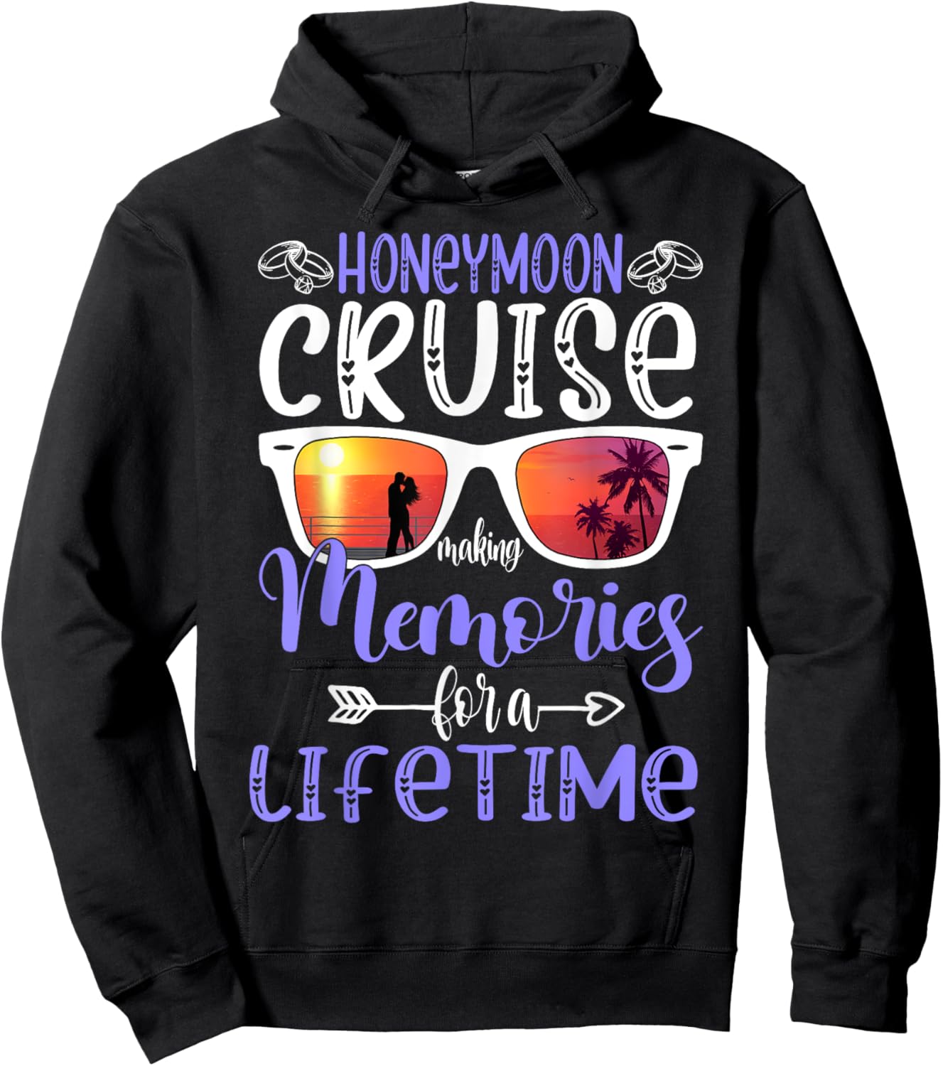 Husband Wife Our Wedding Anniversary Honey Moon Cruise Trip Hoodie - Hoodie | Black