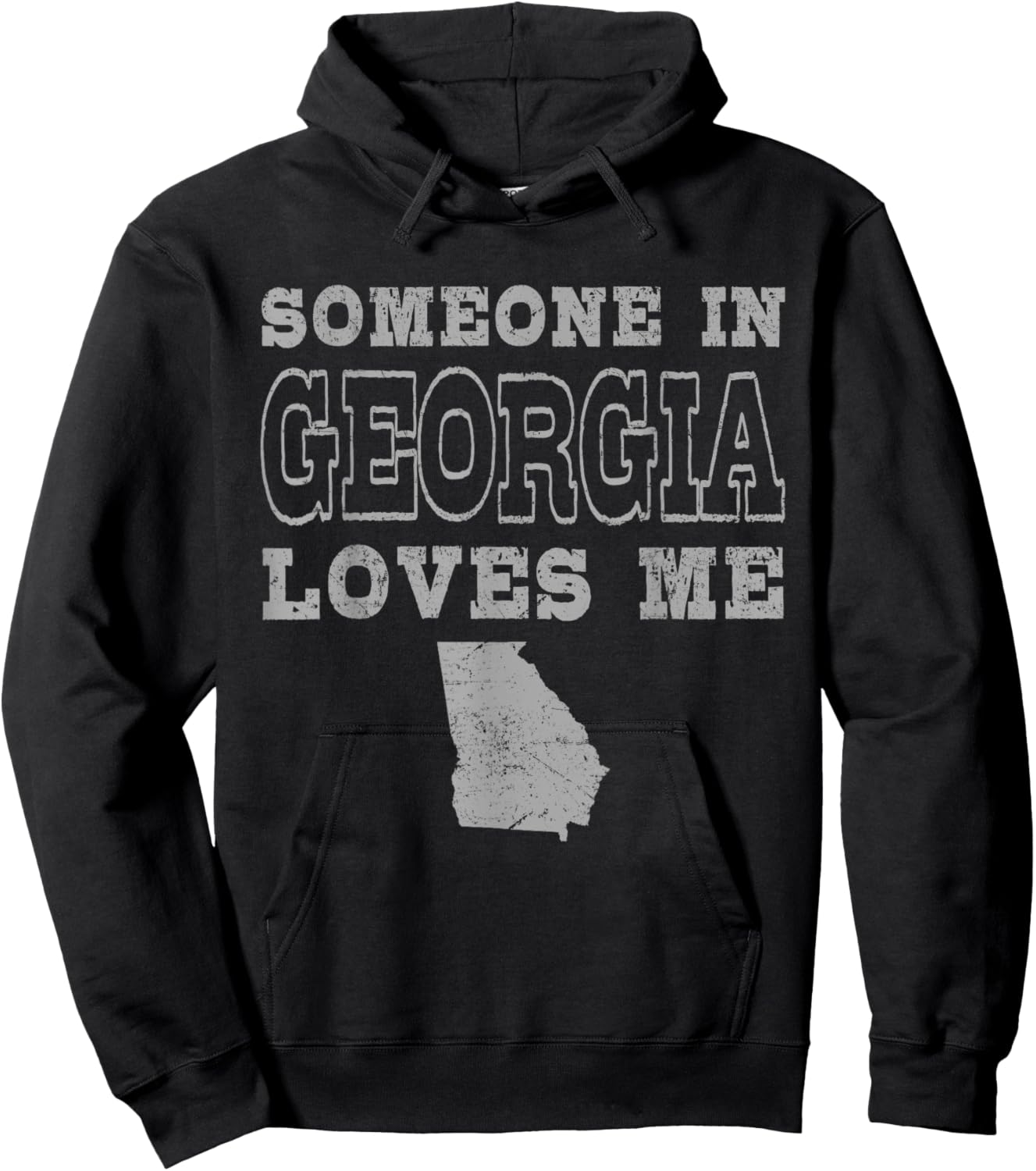 Someone In Georgia Loves Me Vintage US State Hoodie - Hoodie | Black