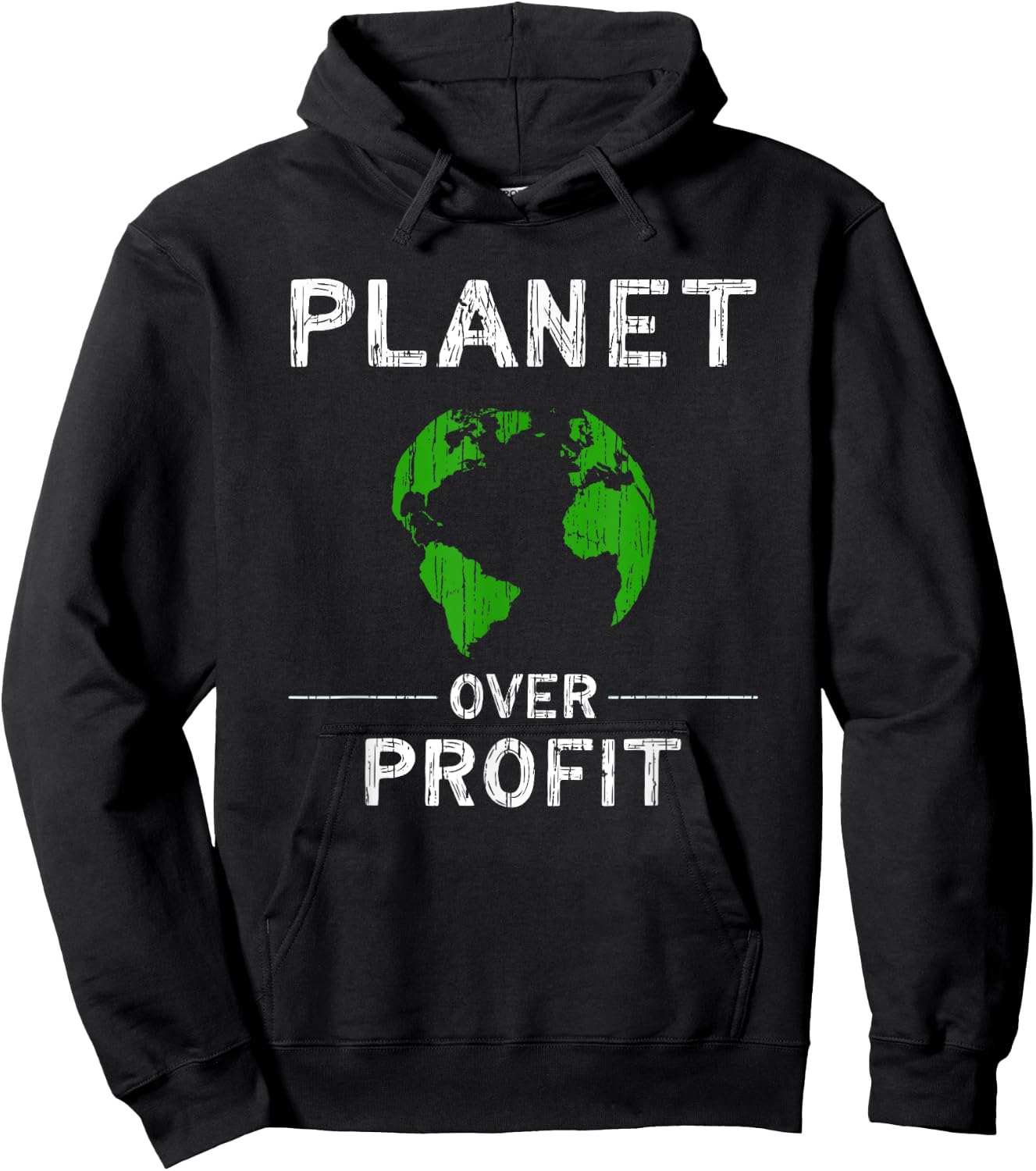 Green Environmental Art and Ecology Planet Awareness Hoodie - Hoodie | Black