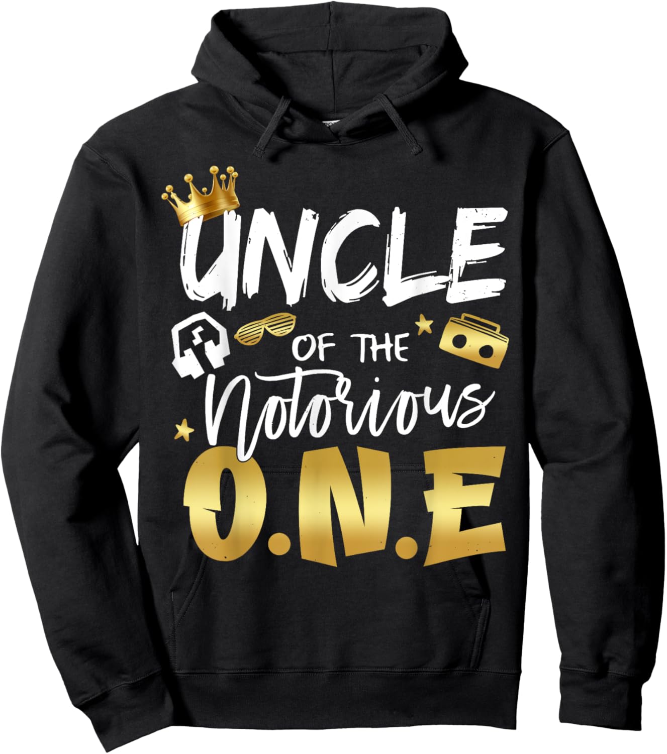 Uncle Of The Notorious One Old School 1st Hip Hop Birthday Hoodie - Hoodie | Black