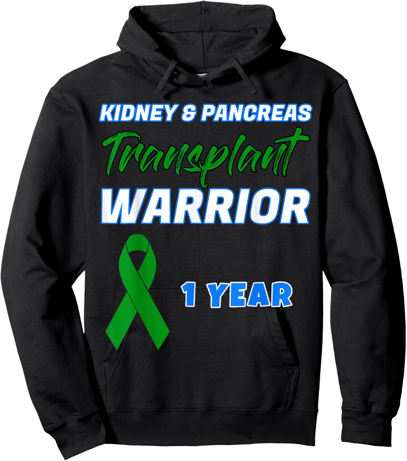 Kidney Pancreas Transplant First Anniversary One Year gift Hoodie - Hoodie | Black