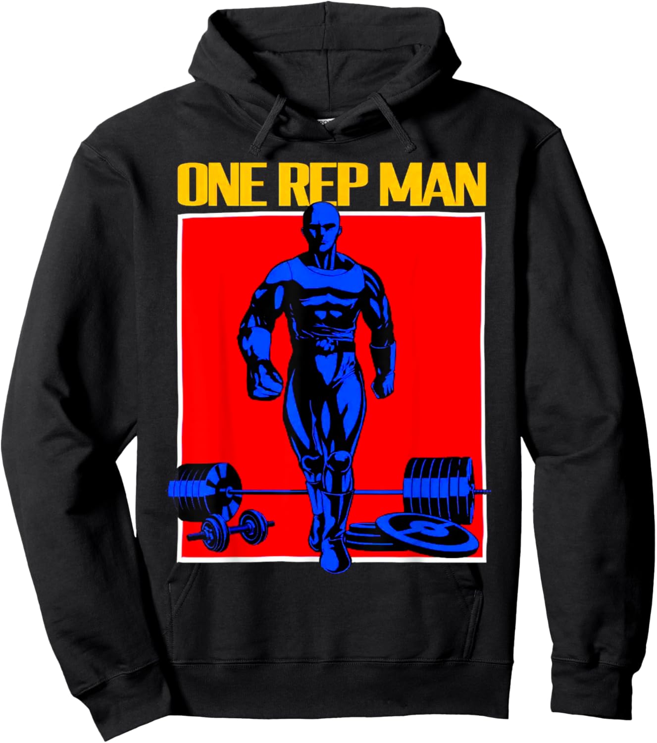 One Rep Man Weightlifting Bodybuilding Gym Workout Muscle Hoodie - Hoodie | Black