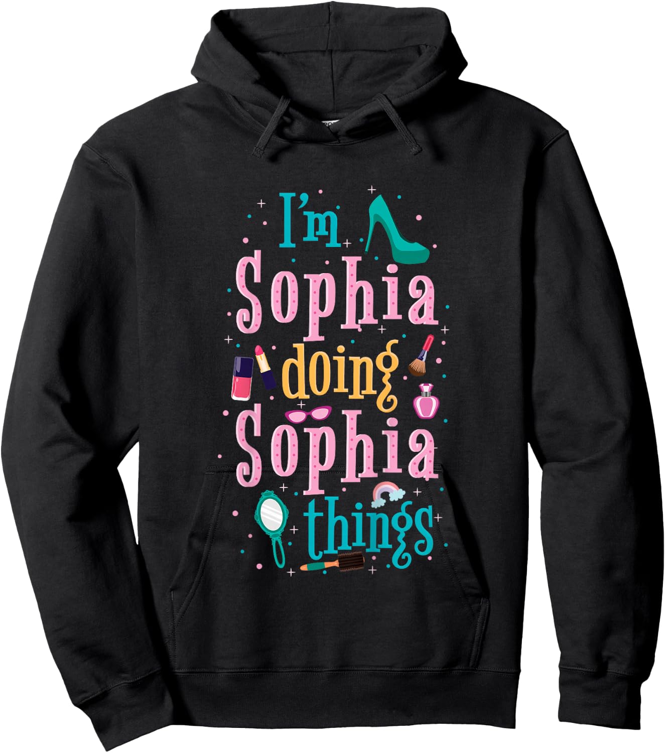 Cute shirt for kids or toddlers named Sophia Hoodie - Hoodie | Black