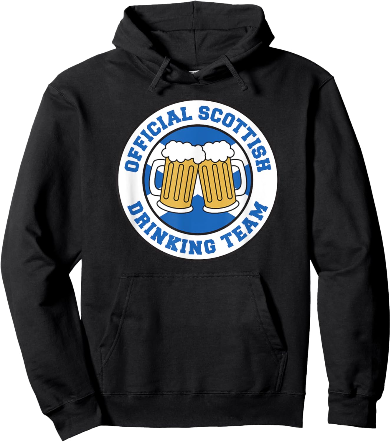 Official Scottish Drinking Team Flag of Scotland Beer Funny Hoodie - Hoodie | Black