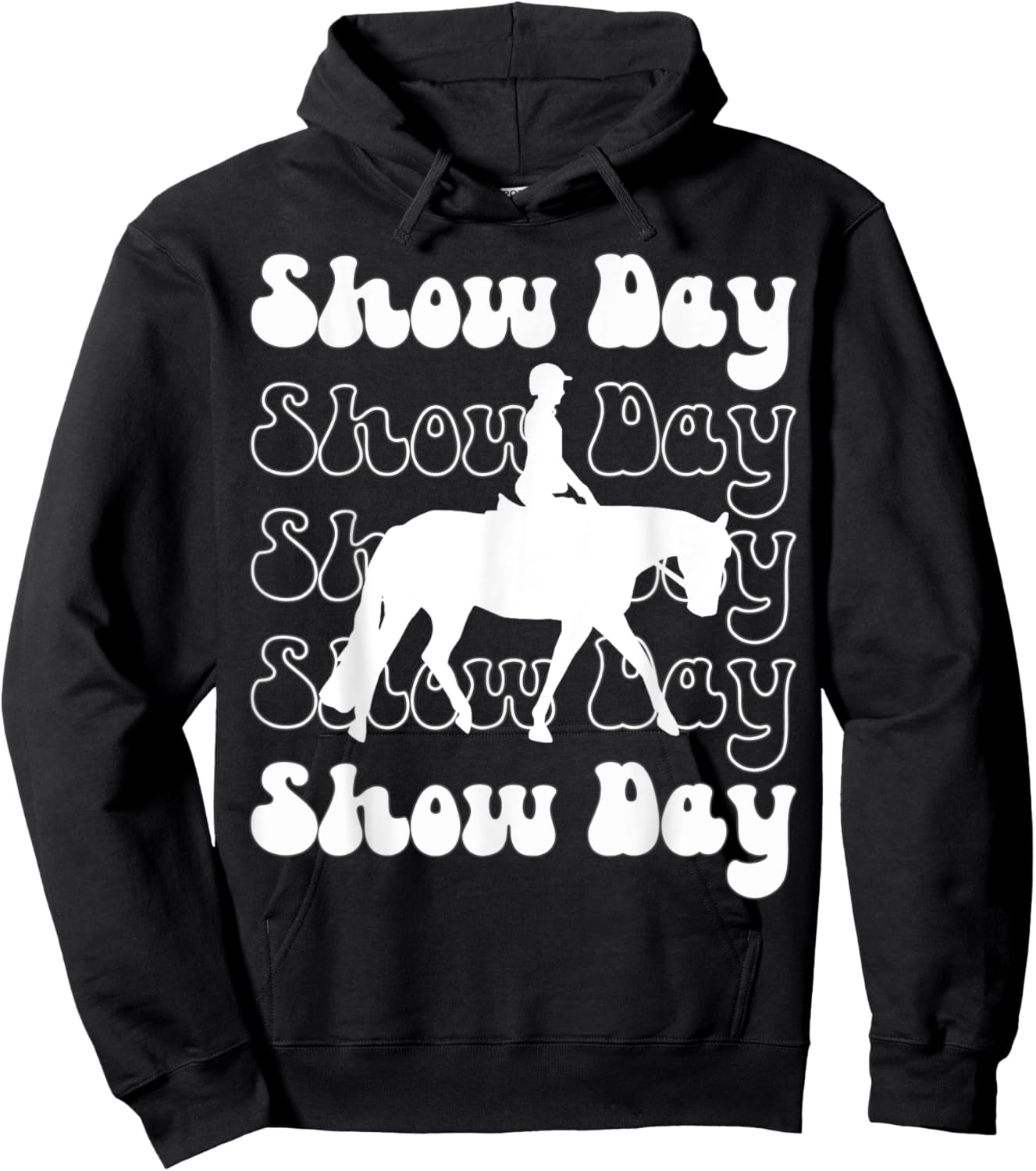 English Horsemanship Show Day, Horse Show Day, Hunt Seat Hoodie - Hoodie | Black