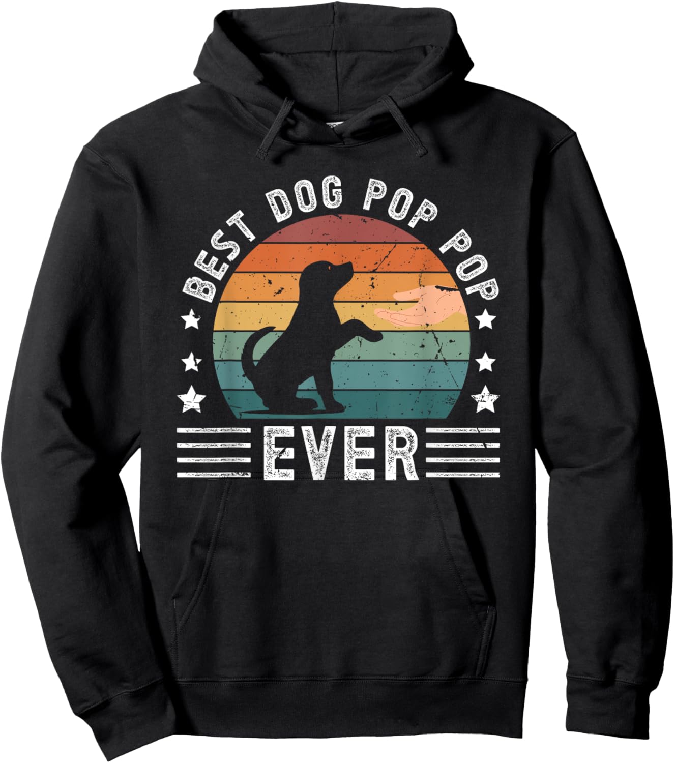 Best Dog Pop Pop Ever Dog Lover Pop Pop Dog Owner Pop Pop Hoodie - Hoodie | Black