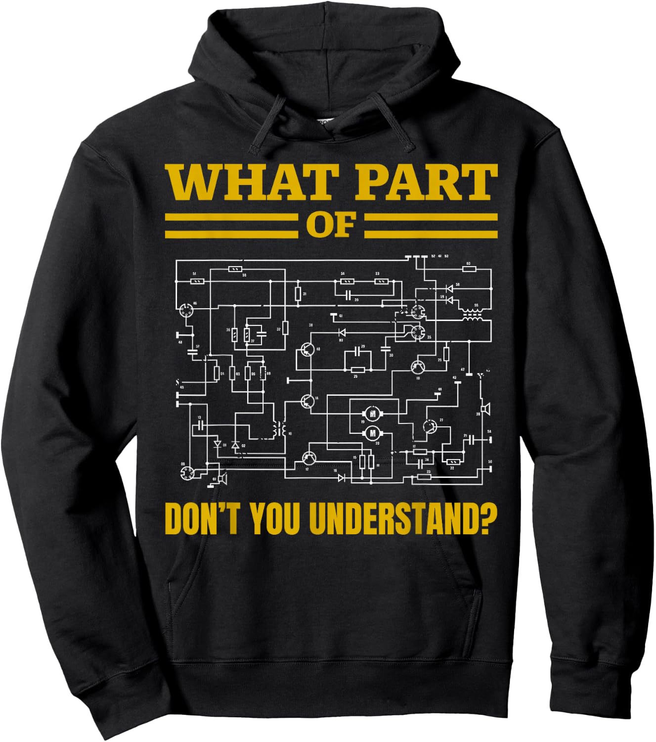 Funny What Part of Don't You Understand, Funny Electrician , Black, Small Hoodie - Hoodie | Black