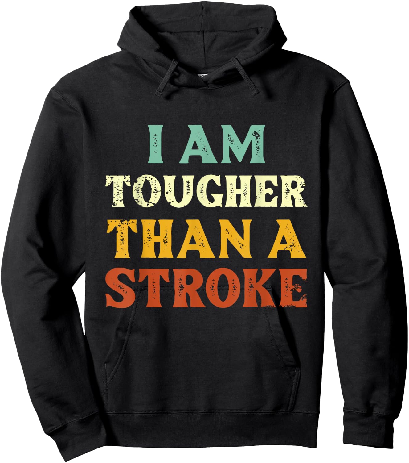 Vintage Tougher Than A Stroke Strong Stroke Survivor Hoodie - Hoodie | Black