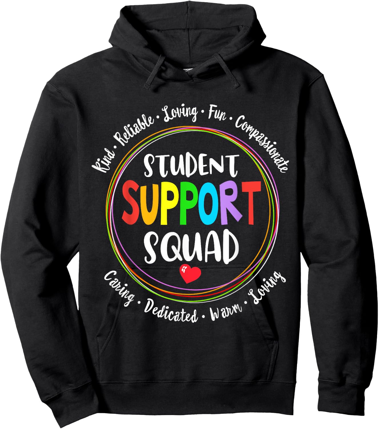 Student Support Squad School Counselor Student Services Hoodie - Hoodie | Black
