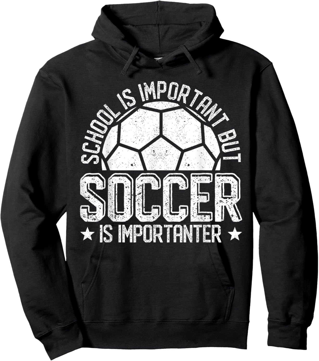 School Is Important But Soccer Is Importanter Hoodie - Hoodie | Black