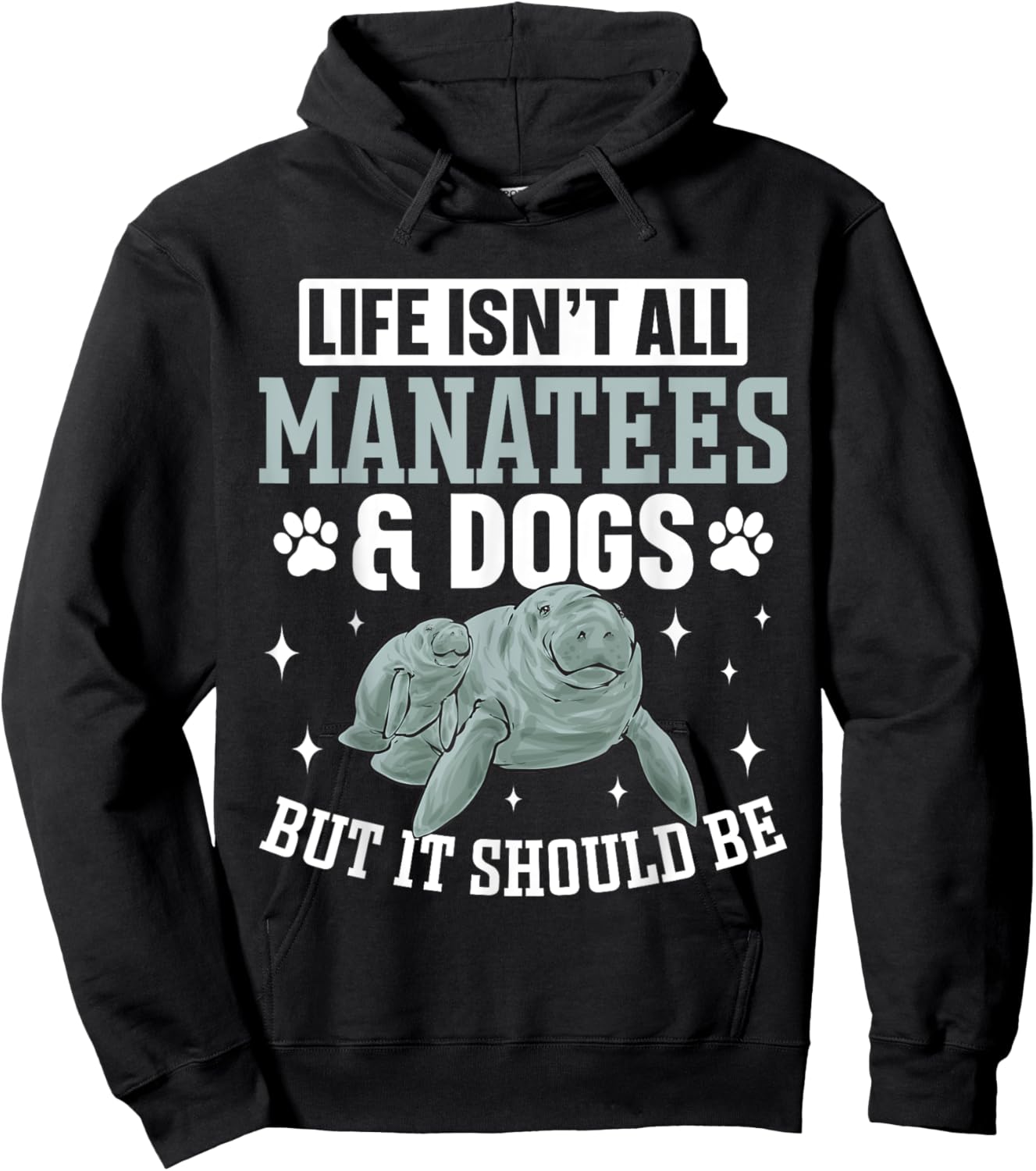 Manatee Sea Animal Dogs Manatee Hoodie - Hoodie | Black