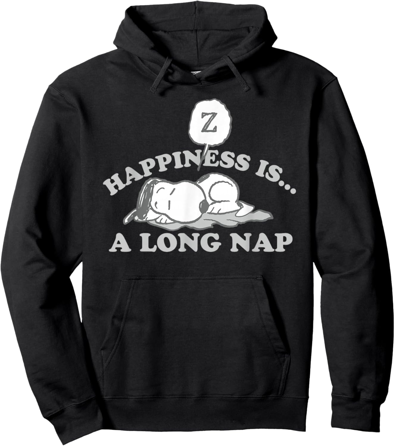 Peanuts Happiness Is A Long Nap Snoopy Hoodie - Hoodie | Black
