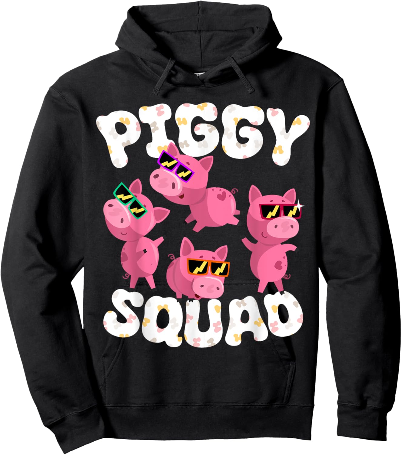 Piggy Squad Pig Farmer Animal Lovers Farming Farm Hoodie - Hoodie | Black